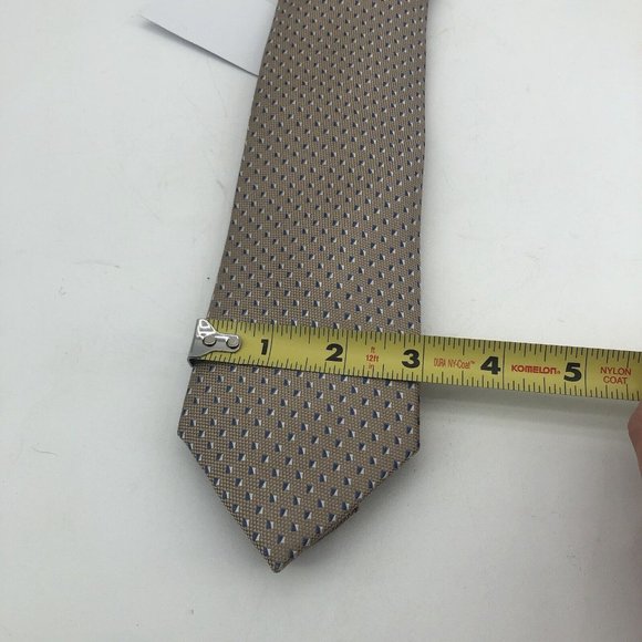 MICHAEL KORS Men's Silk Blend Tie Beige Taupe Pattern NWT MSRP: $69.50 - Picture 7 of 7